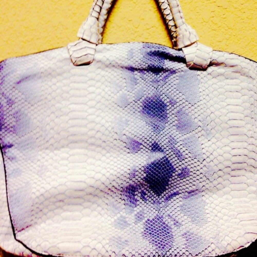 fashion leather shoulder hand cross snakeskin